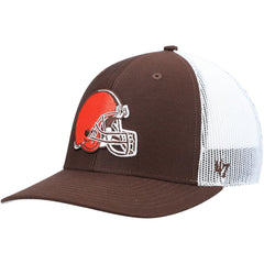 Cleveland Browns '47 Trucker Snapback Hat Brown/White | 47 brand