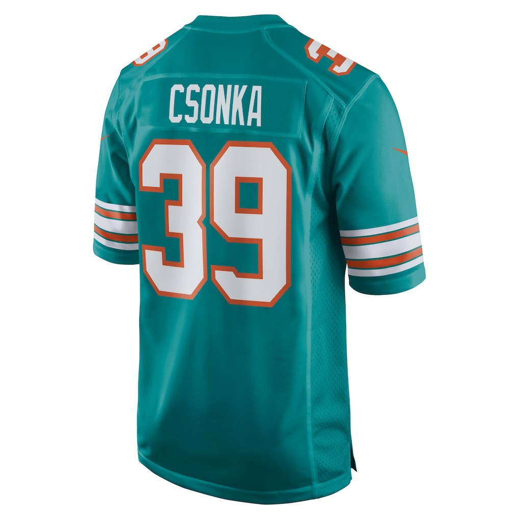Larry Csonka Miami Dolphins Retired Player Jersey Aqua | Nike for Sale