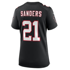 Deion Sanders Atlanta Falcons Women's Alternate Retired Player Game Jersey Black | Nike for Sale