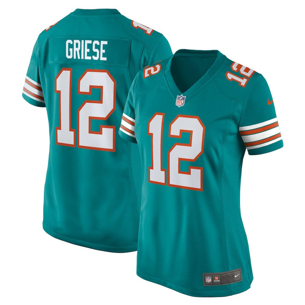 Bob Griese Miami Dolphins Women's Retired Player Jersey Aqua | Nike for Sale