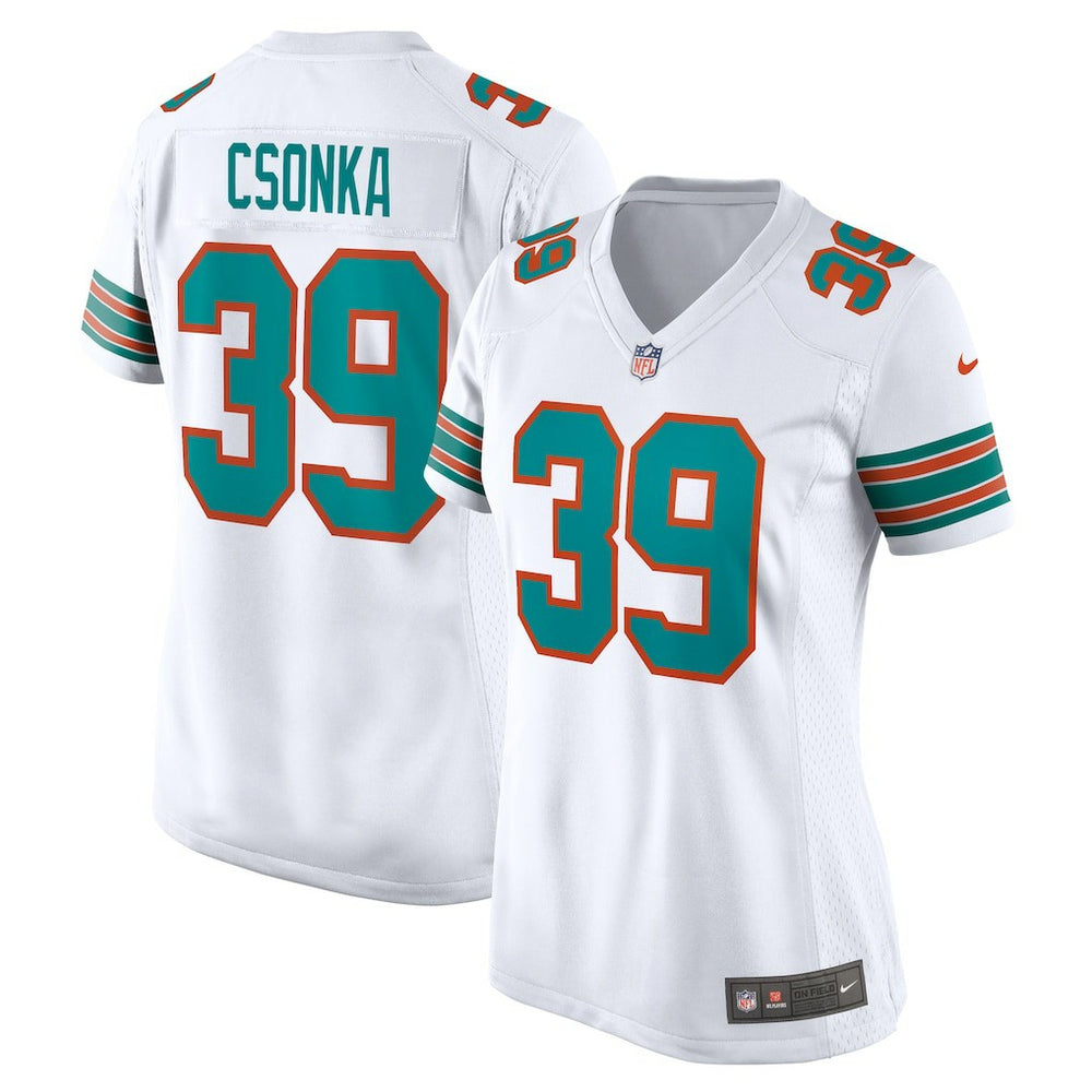 Larry Csonka Miami Dolphins Women's Retired Player Jersey White | Nike for Sale