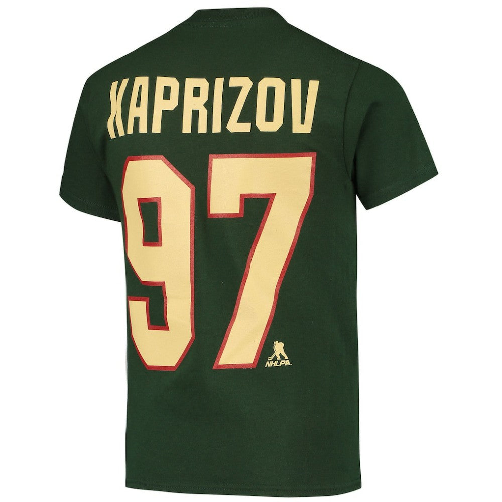 Kirill Kaprizov Minnesota Wild Youth Player Name & Number T-Shirt - Green - NHL