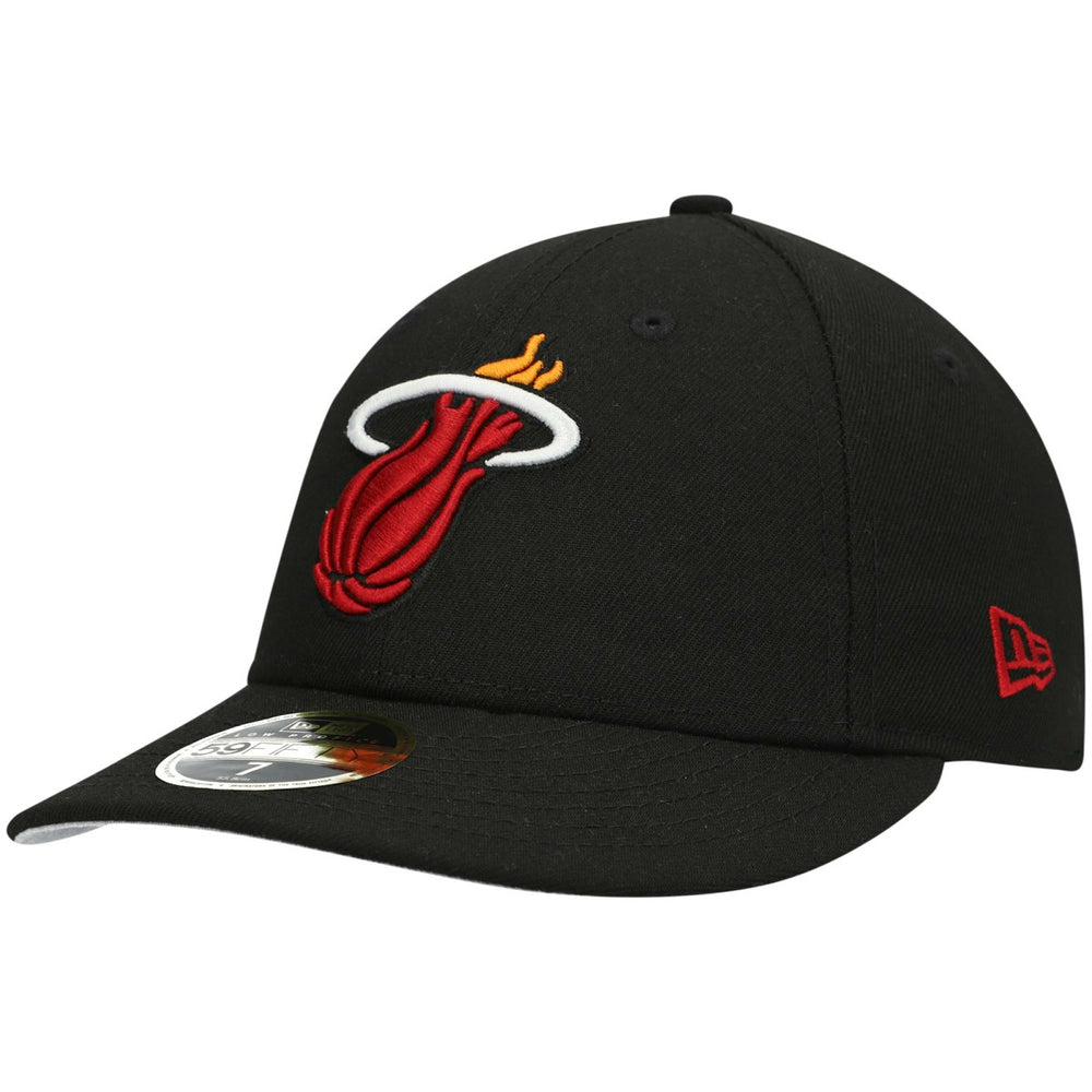 Miami Heat Team Low Profile 59FIFTY Fitted Hat Black - NBA