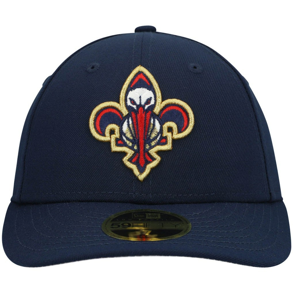 New Orleans Pelicans Team Logo Low Profile 59FIFTY Fitted Hat Navy - NBA