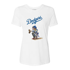 Los Angeles Dodgers Tiny Turnip Women's Kate the Catcher T-Shirt - MLB