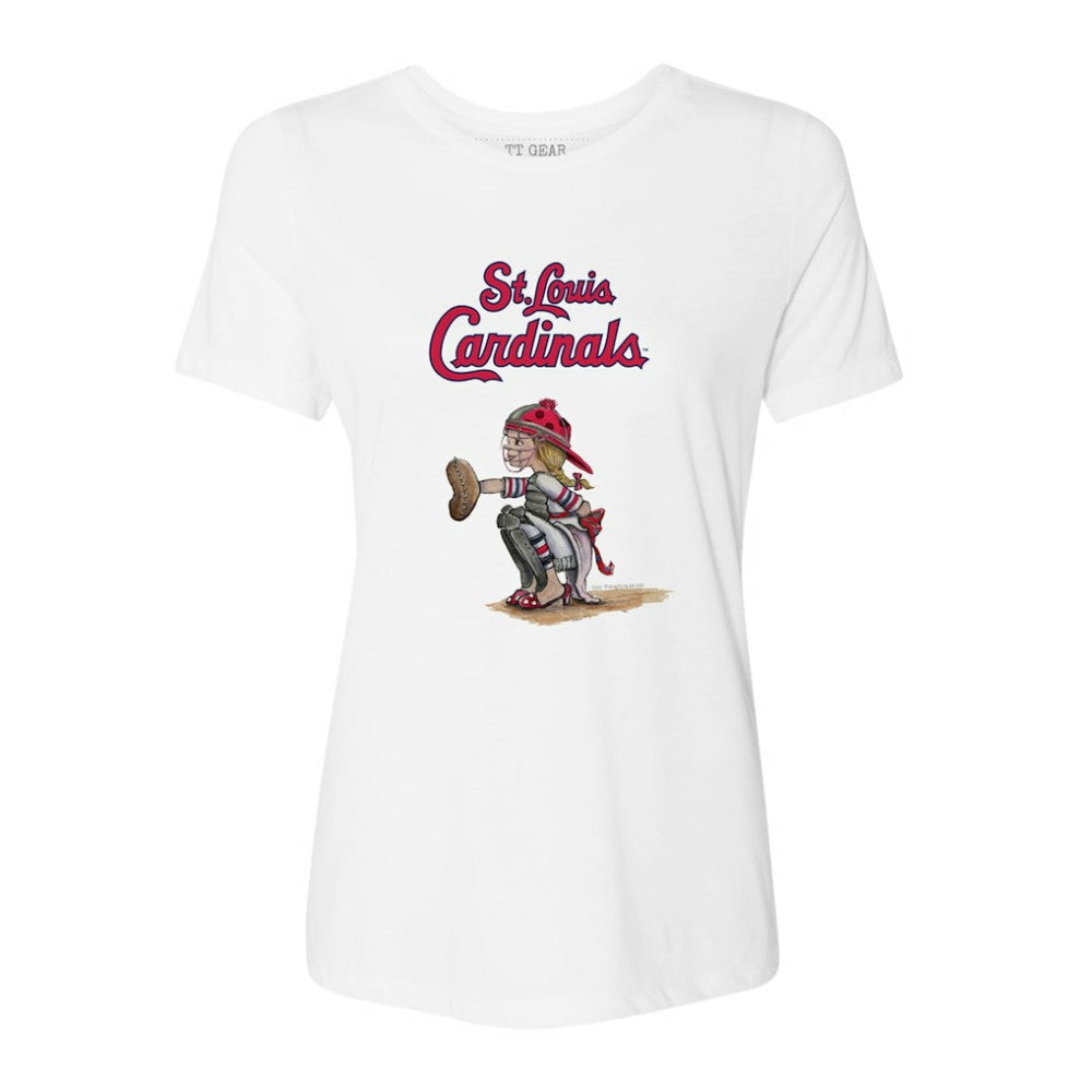 St. Louis Cardinals Tiny Turnip Women's Kate the Catcher T-Shirt - MLB
