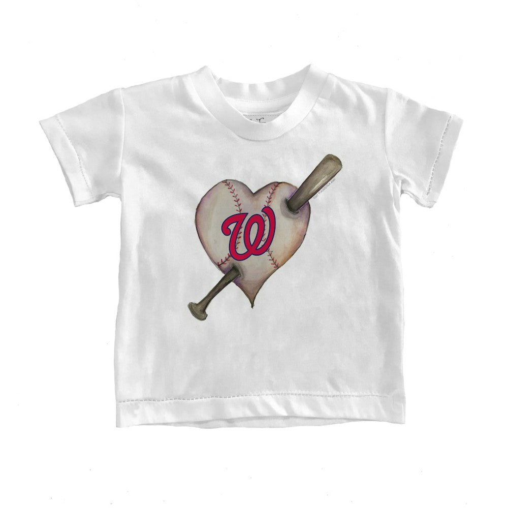 Washington Nationals Tiny Turnip Youth Heart Bat T-Shirt - MLB