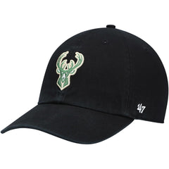Milwaukee Bucks '47 Core Logo Clean Up Adjustable Hat Black - NBA