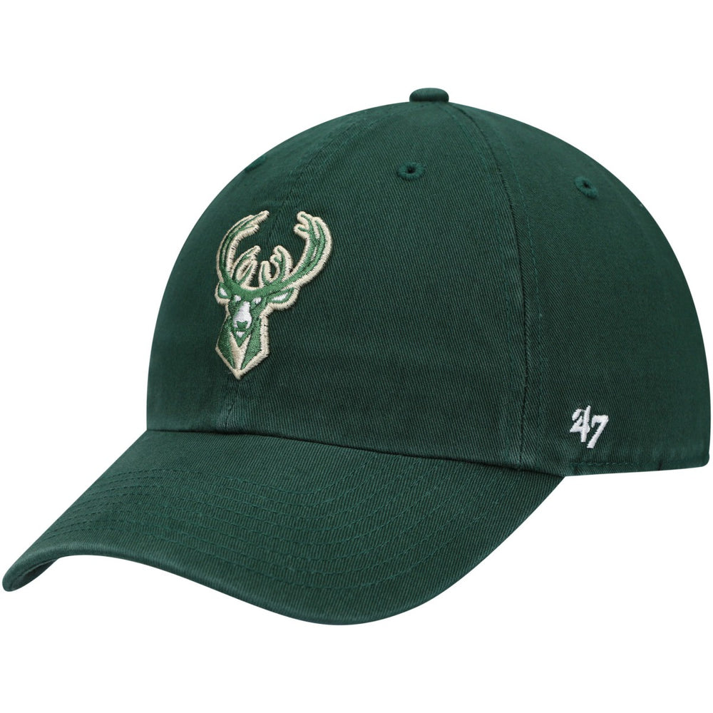 Milwaukee Bucks '47 Core Logo Clean Up Adjustable Hat Hunter Green - NBA