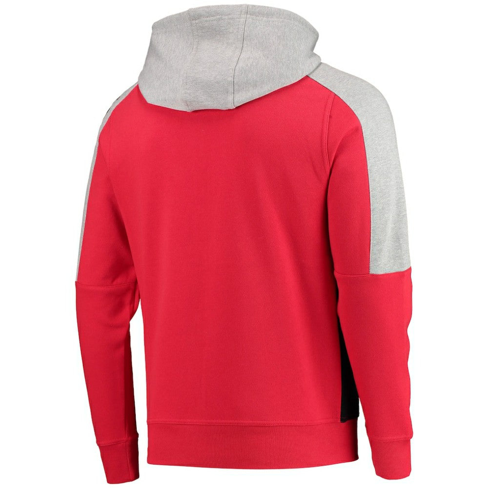 Chicago Blackhawks Starter Playoffs Color Block Full-Zip Hoodie - Red/Black - NHL