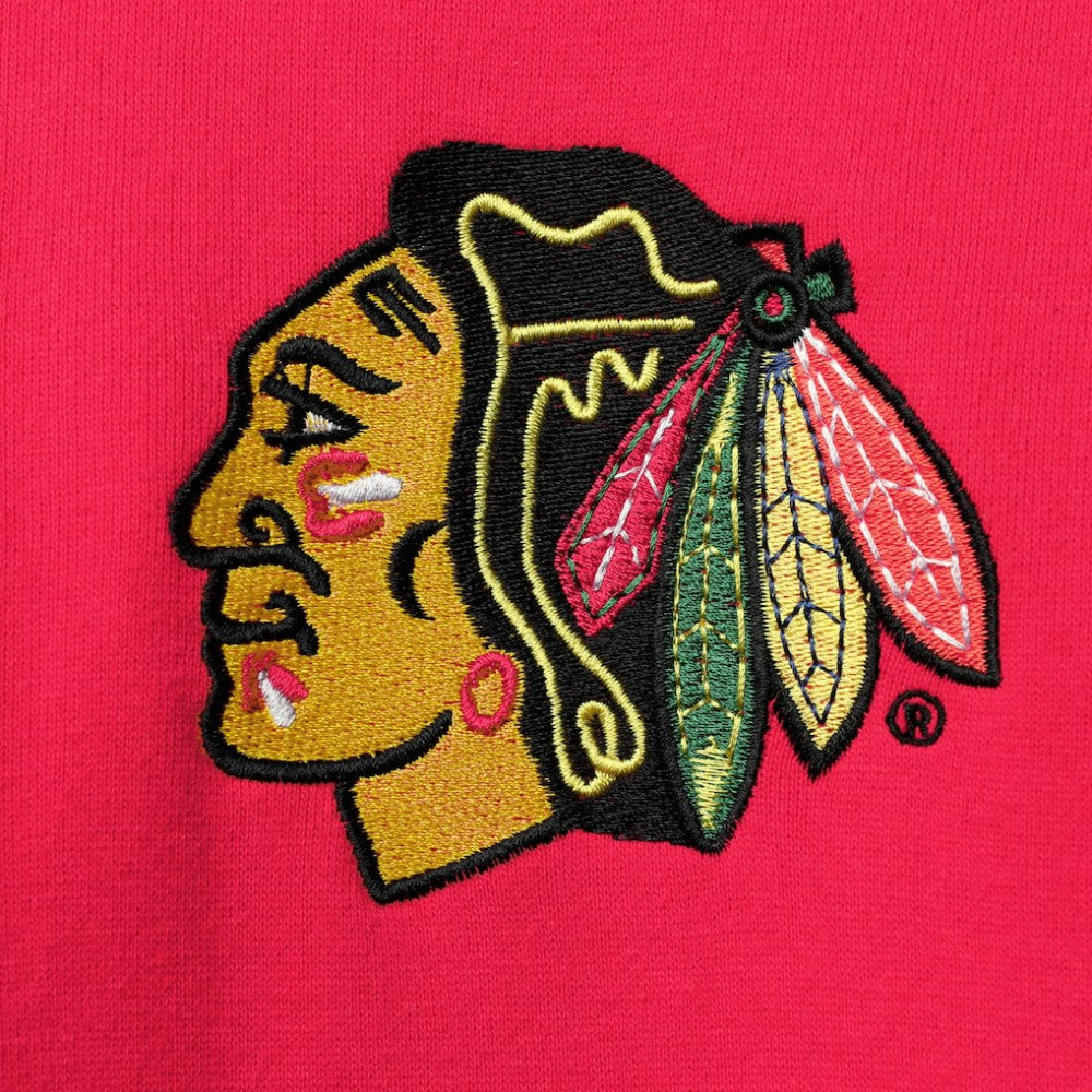 Chicago Blackhawks Starter Playoffs Color Block Full-Zip Hoodie - Red/Black - NHL
