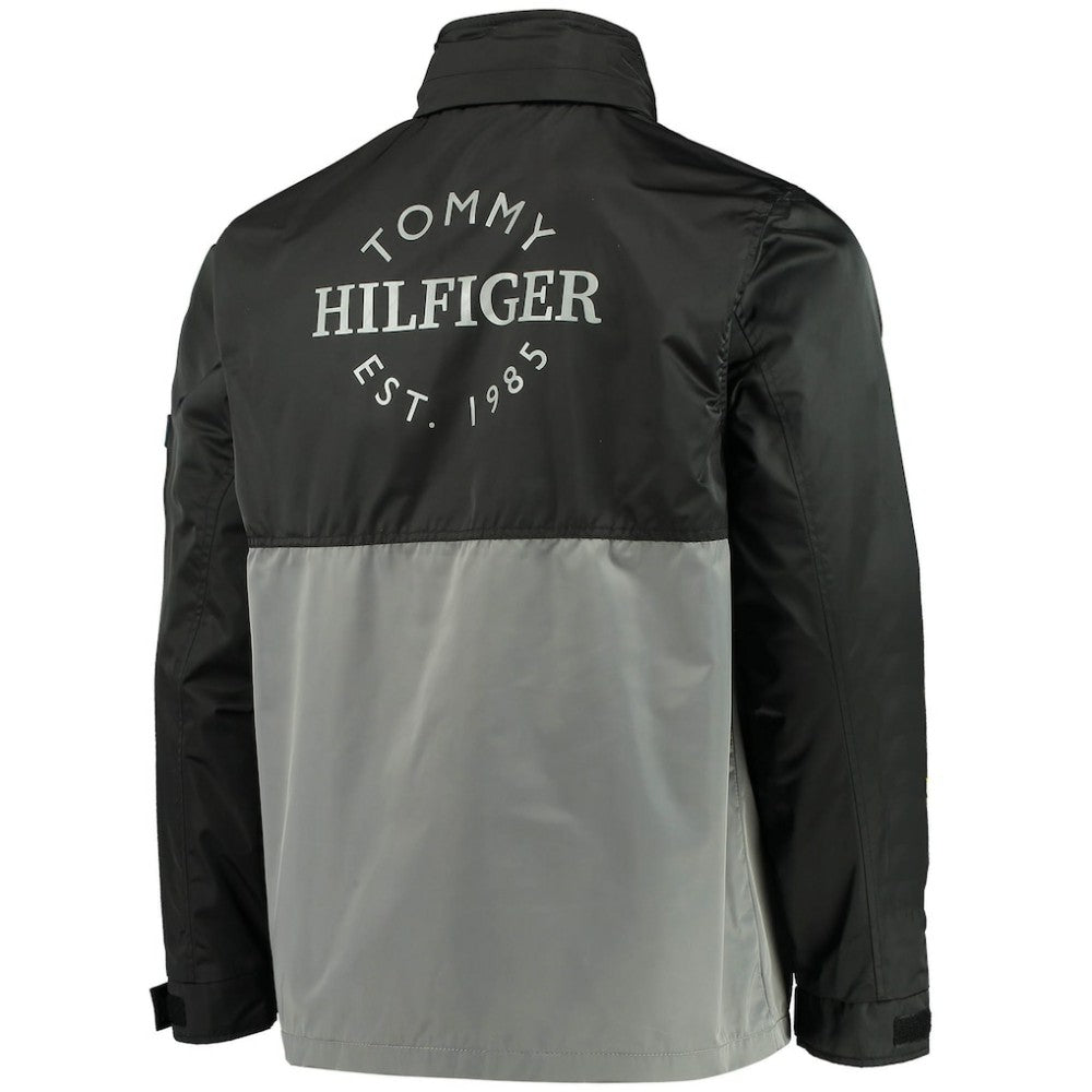 Philadelphia Flyers Tommy Hilfiger Anorak Quarter-Zip Hoodie Jacket - Black/Gray - NHL