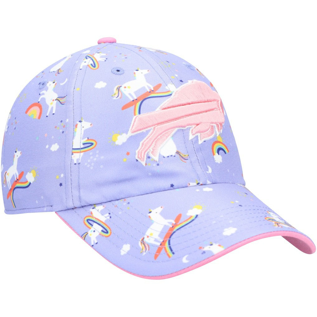 Buffalo Bills '47 Girls Preschool Unicorn Clean Up Adjustable Hat Purple | 47 brand