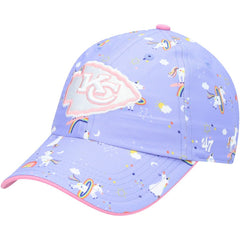 Kansas City Chiefs '47 Girls Preschool Unicorn Clean Up Adjustable Hat Purple | 47 brand