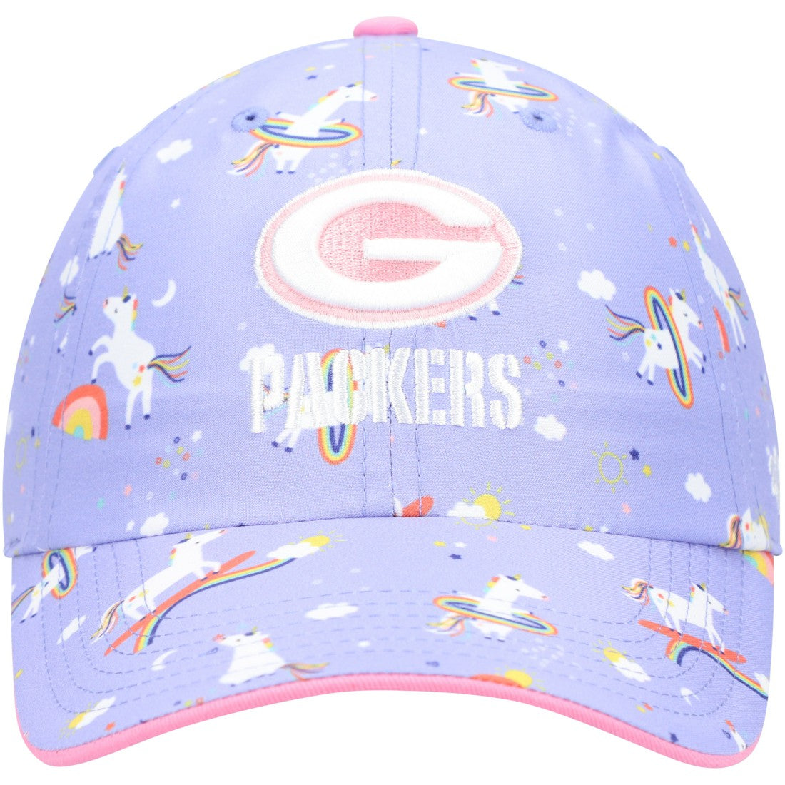 Green Bay Packers '47 Girls Preschool Unicorn Clean Up Adjustable Hat Purple | 47 brand