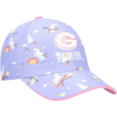 Green Bay Packers '47 Girls Preschool Unicorn Clean Up Adjustable Hat Purple | 47 brand