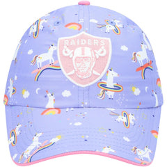 Las Vegas Raiders '47 Girls Preschool Unicorn Clean Up Adjustable Hat Purple | 47 brand