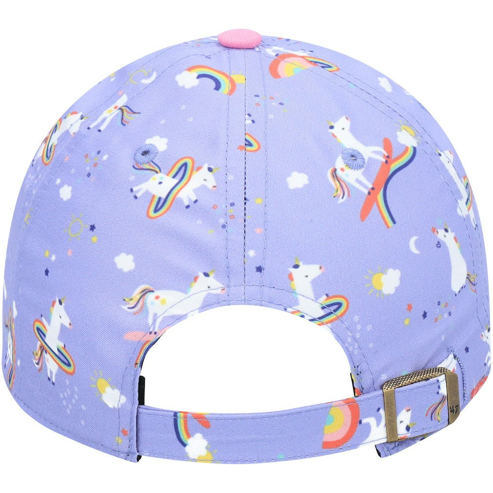 Las Vegas Raiders '47 Girls Preschool Unicorn Clean Up Adjustable Hat Purple | 47 brand
