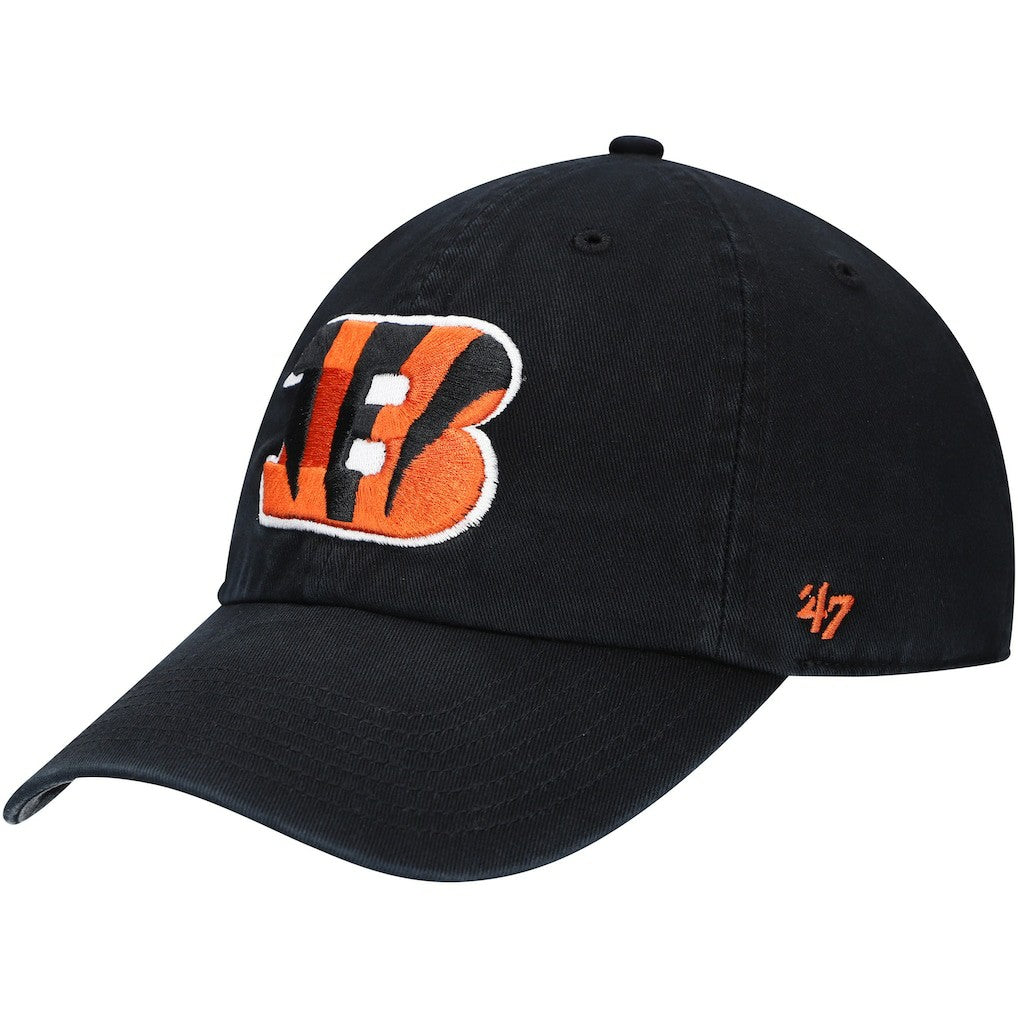 Cincinnati Bengals '47 Youth Logo Clean Up Adjustable Hat Black | 47 brand
