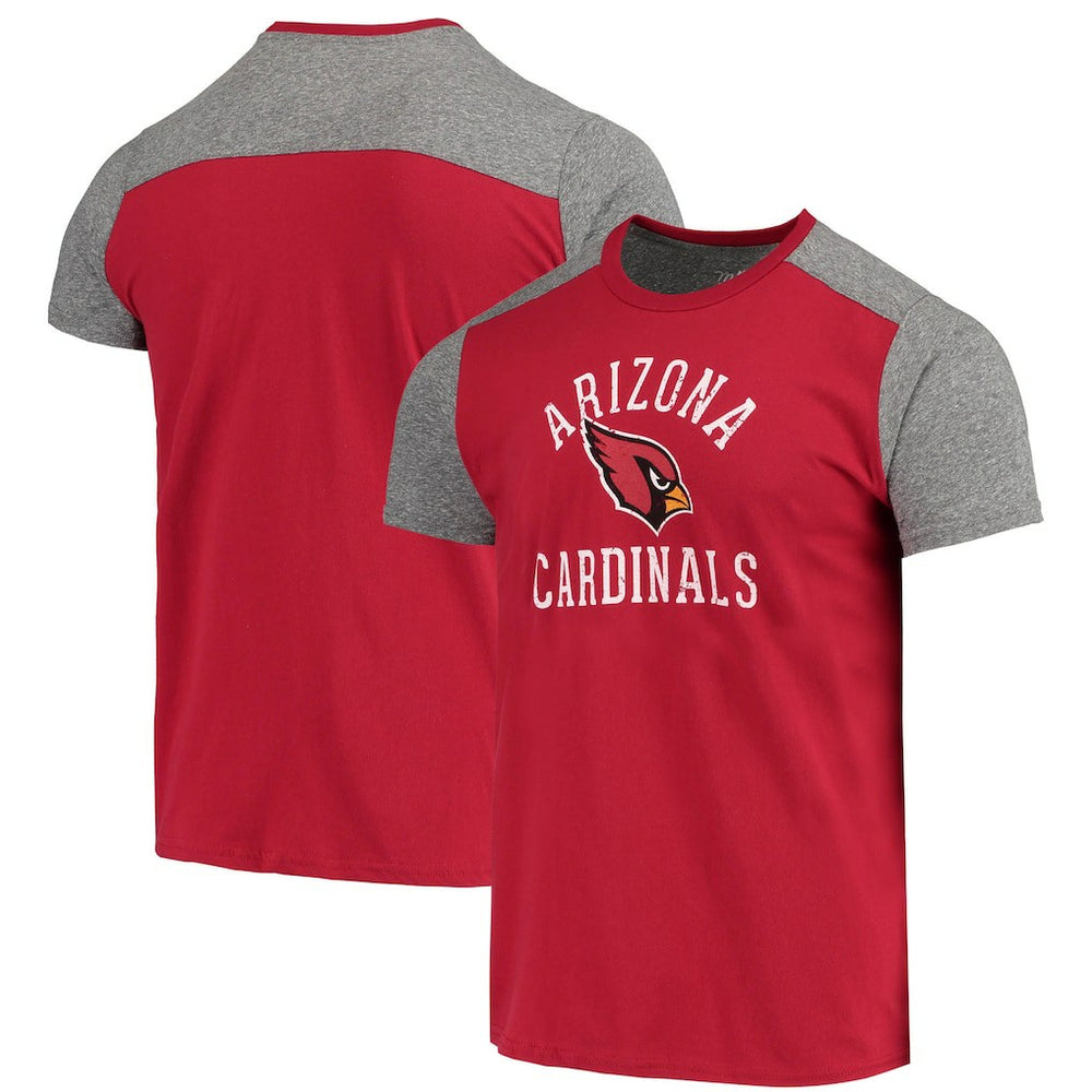 Arizona Cardinals Majestic Threads Field Goal Slub T-Shirt Cardinal/Gray | NFL