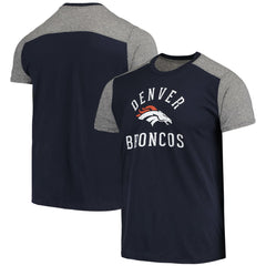 Denver Broncos Majestic Threads Field Goal Slub T-Shirt Navy/Gray | NFL