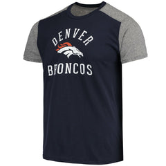 Denver Broncos Majestic Threads Field Goal Slub T-Shirt Navy/Gray | NFL