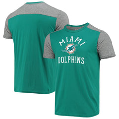 Miami Dolphins Majestic Threads Field Goal Slub T-Shirt Aqua/Gray | NFL