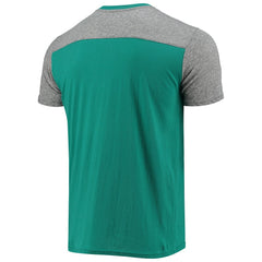 Miami Dolphins Majestic Threads Field Goal Slub T-Shirt Aqua/Gray | NFL