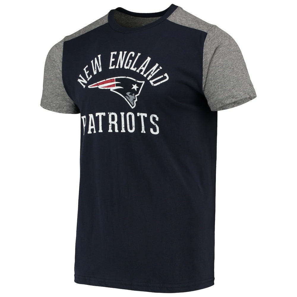 New England Patriots Majestic Threads Field Goal Slub T-Shirt Navy/Gray | NFL