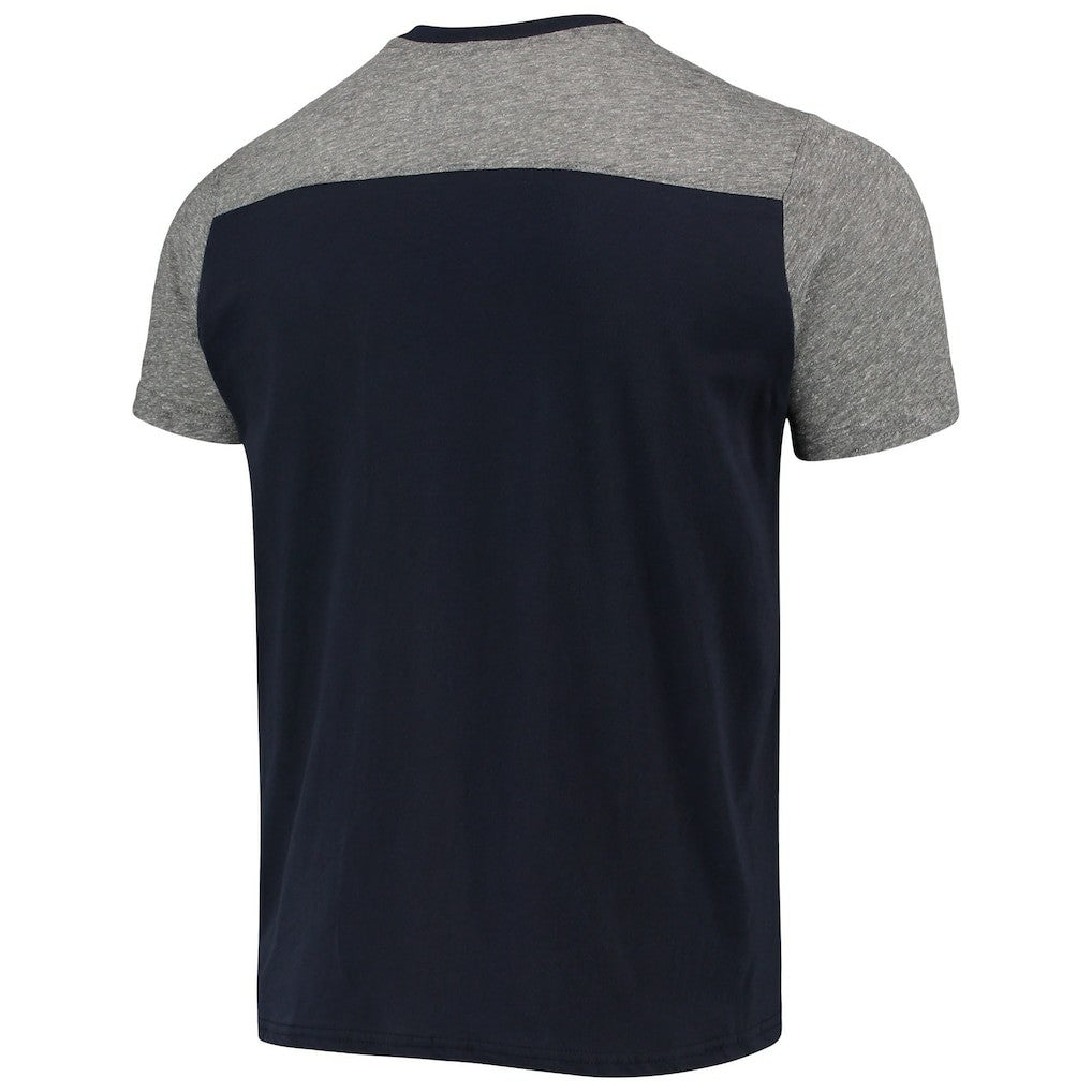 New England Patriots Majestic Threads Field Goal Slub T-Shirt Navy/Gray | NFL