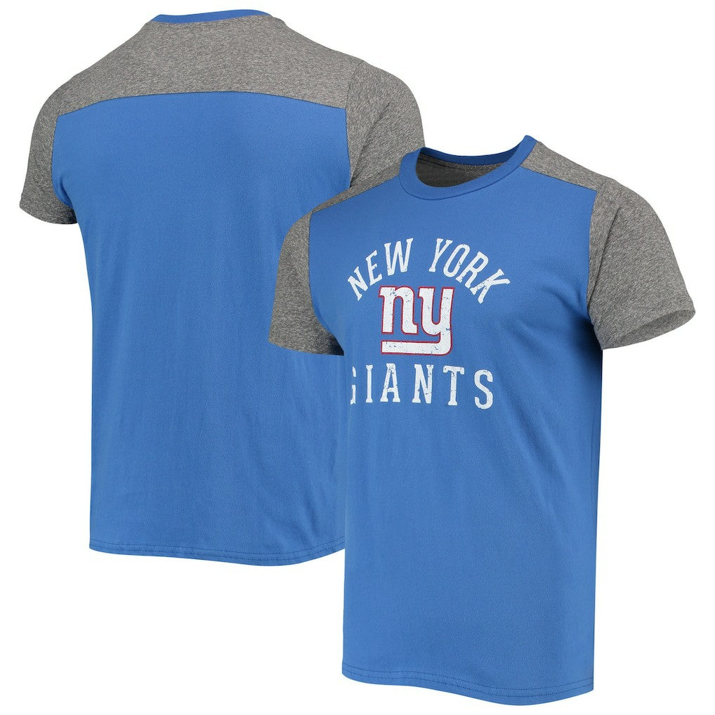New York Giants Majestic Threads Field Goal Slub T-Shirt Royal/Gray | NFL