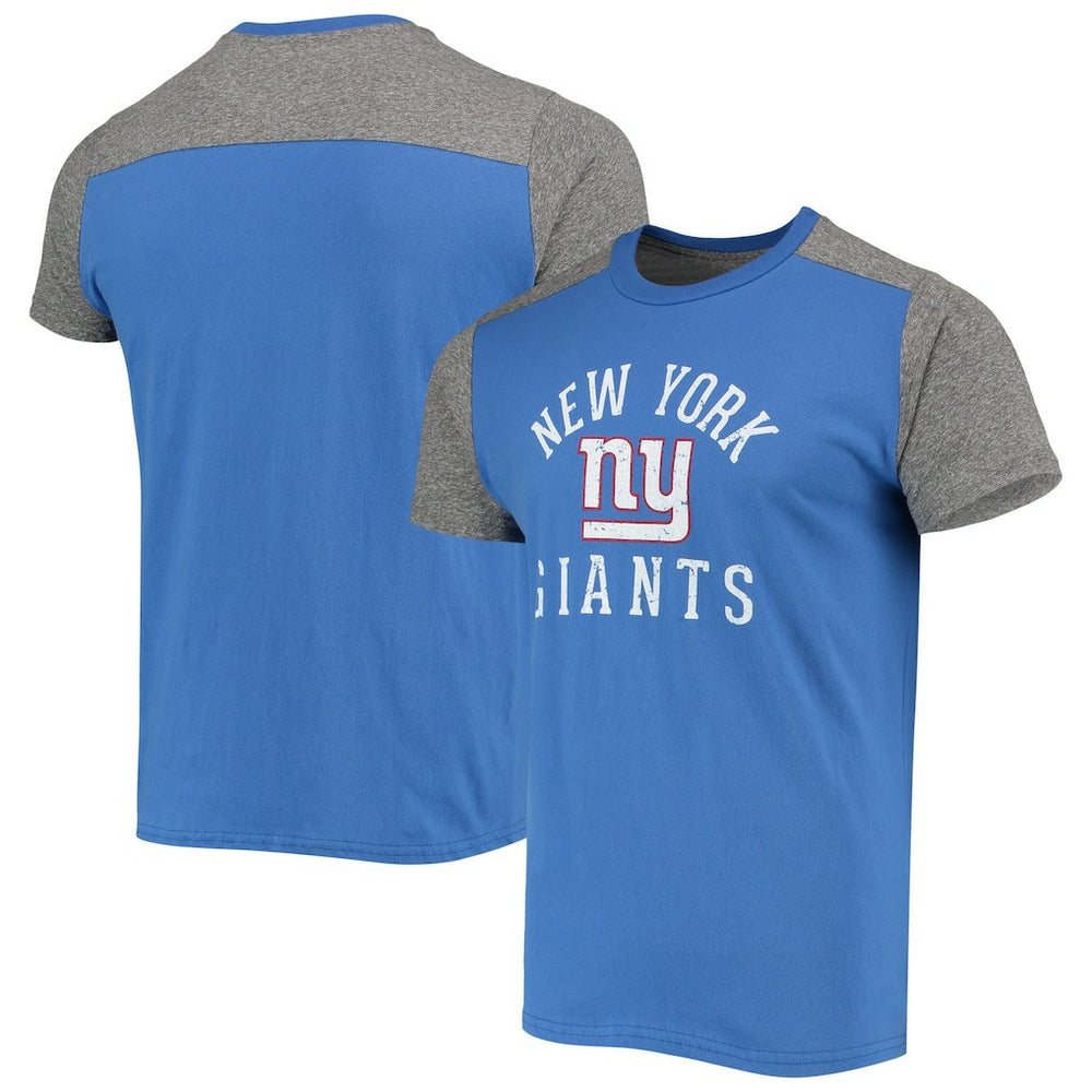 New York Giants Majestic Threads Field Goal Slub T-Shirt Royal/Gray | NFL