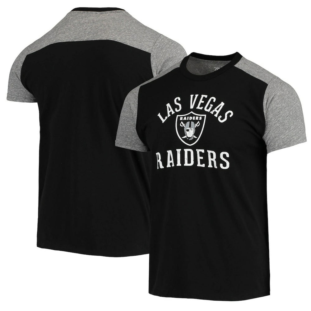 Las Vegas Raiders Majestic Threads Field Goal Slub T-Shirt Black/Gray | NFL