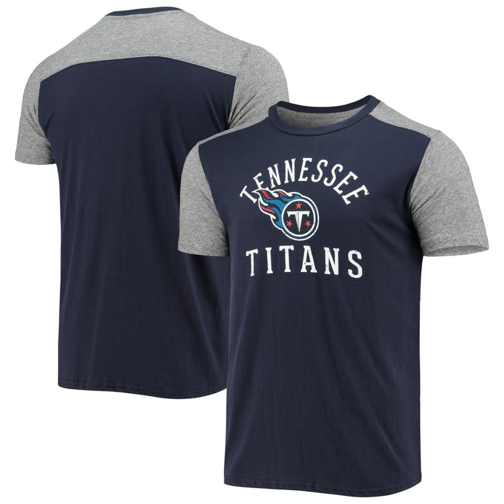 Tennessee Titans Majestic Threads Field Goal Slub T-Shirt Navy/Gray | NFL