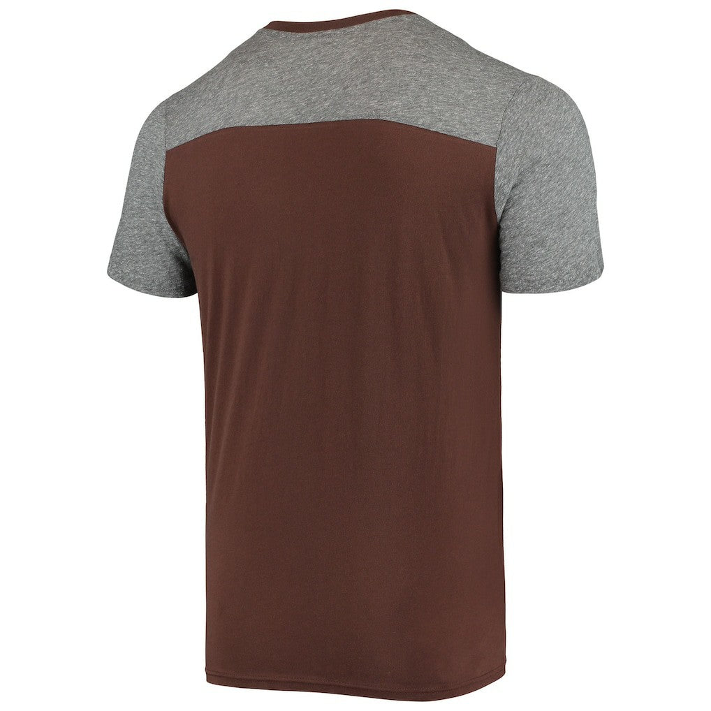 Cleveland Browns Majestic Threads Brownie The Elf Gridiron Classics Field Goal Slub T-Shirt Brown/Heathered Gray | NFL