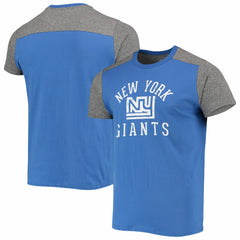 New York Giants Majestic Threads Gridiron Classics Field Goal Slub T-Shirt Royal/Heathered Gray | NFL