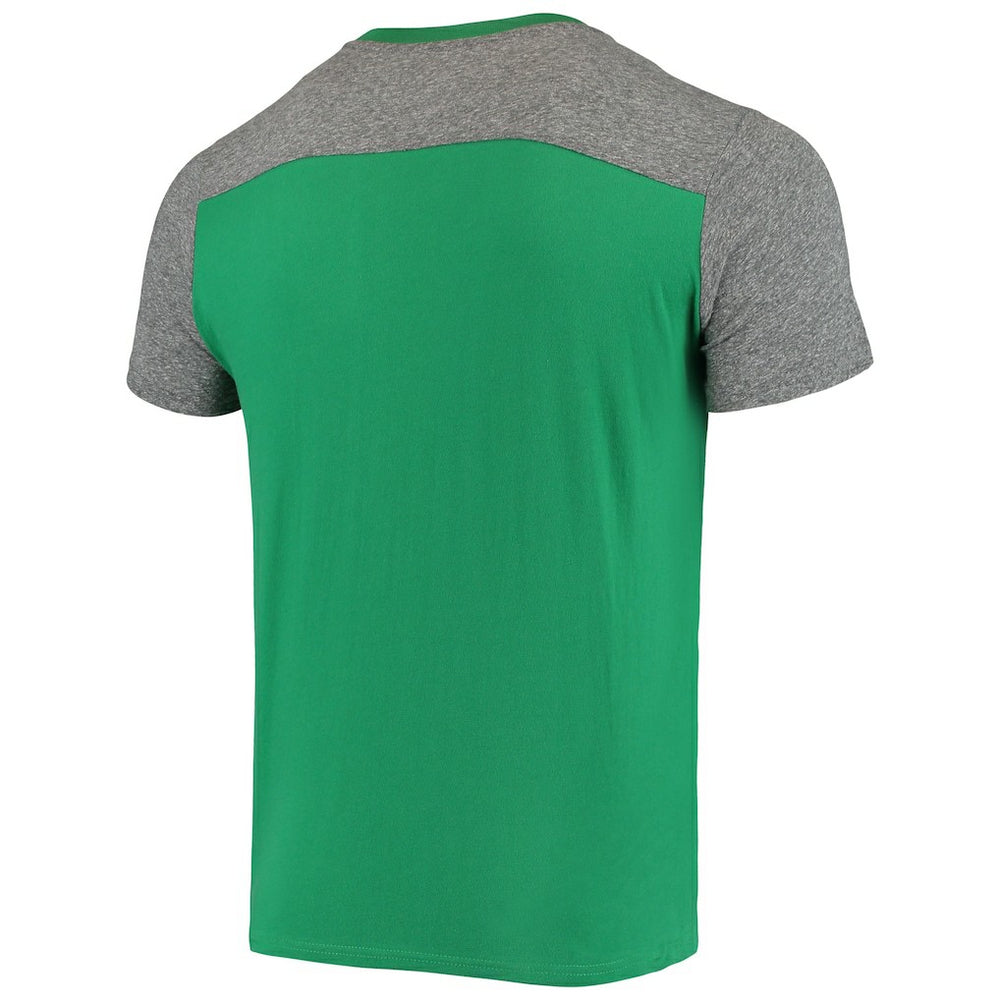 New York Jets Majestic Threads Gridiron Classics Field Goal Slub T-Shirt Kelly Green/Heathered Gray | NFL