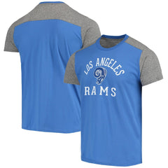 Los Angeles Rams Majestic Threads Gridiron Classics Field Goal Slub T-Shirt Royal/Heathered Gray | NFL