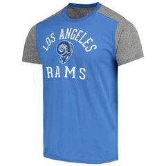 Los Angeles Rams Majestic Threads Gridiron Classics Field Goal Slub T-Shirt Royal/Heathered Gray | NFL