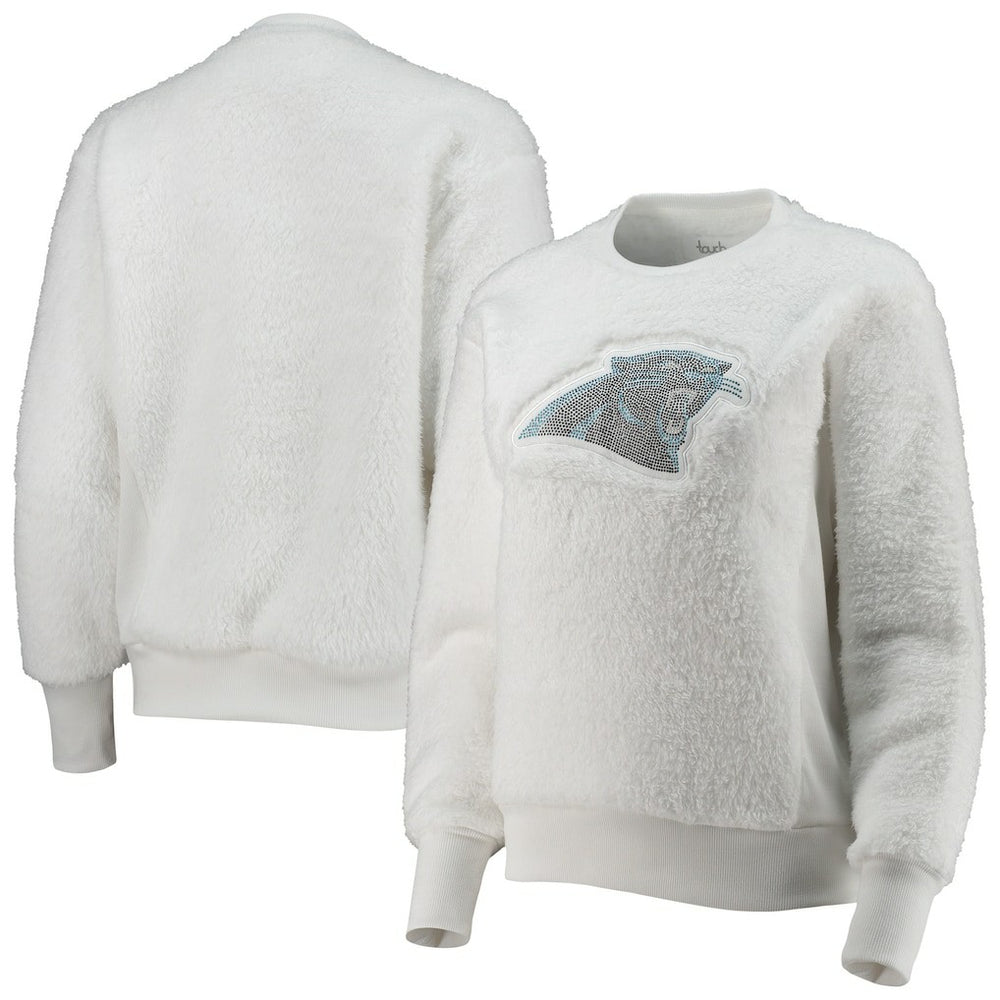 Carolina Panthers Touch Women's Milestone Tracker Pullover Sweatshirt White | NFL