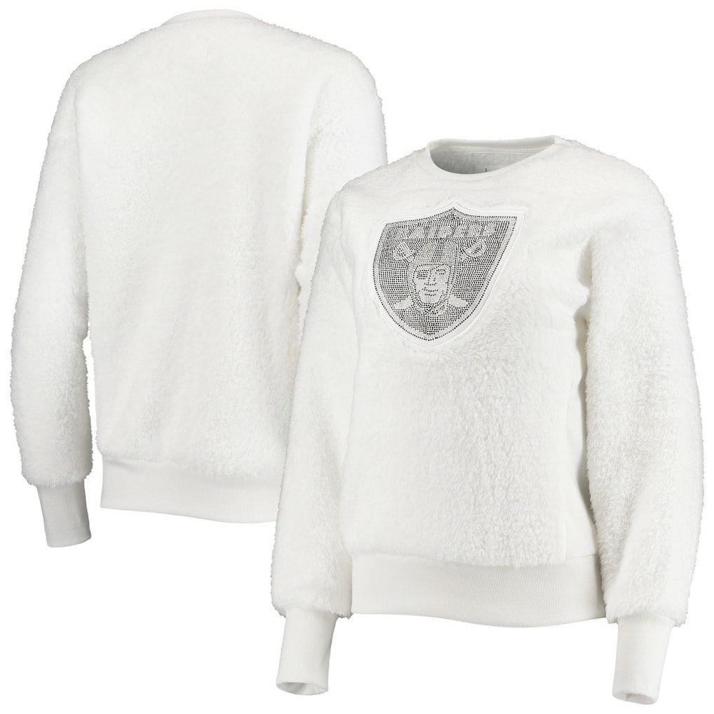 Las Vegas Raiders Touch Women's Milestone Tracker Pullover Sweatshirt White | NFL