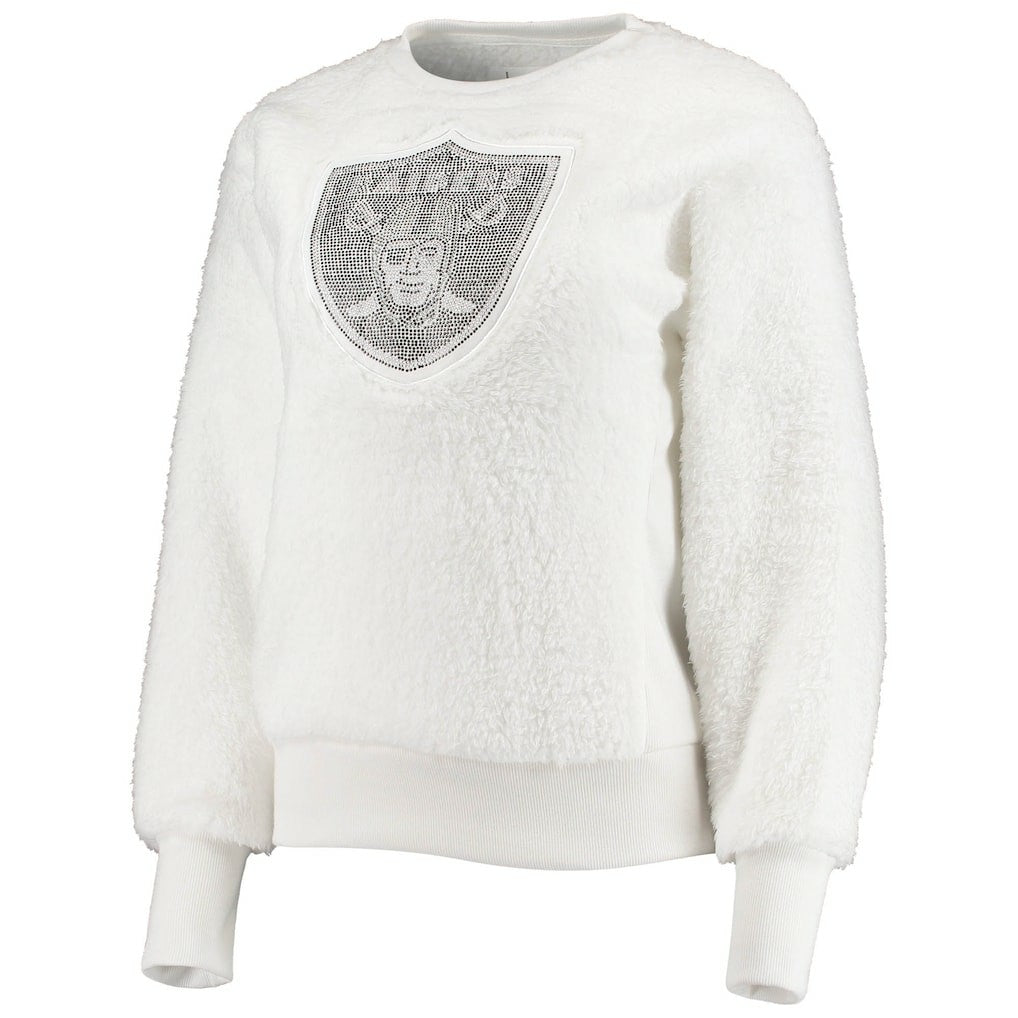 Las Vegas Raiders Touch Women's Milestone Tracker Pullover Sweatshirt White | NFL