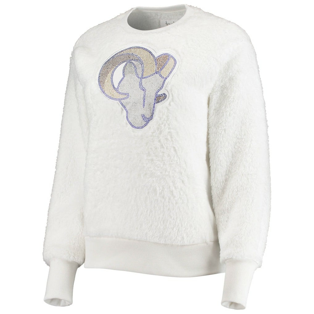 Los Angeles Rams Touch Women's Milestone Tracker Pullover Sweatshirt White | NFL