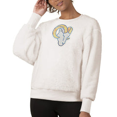 Los Angeles Rams Touch Women's Milestone Tracker Pullover Sweatshirt White | NFL