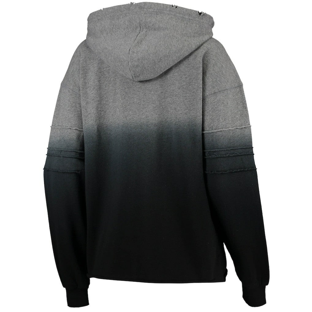 Pittsburgh Steelers Touch Women's Superstar Dip-Dye Pullover Hoodie Heathered Gray/Black | NFL