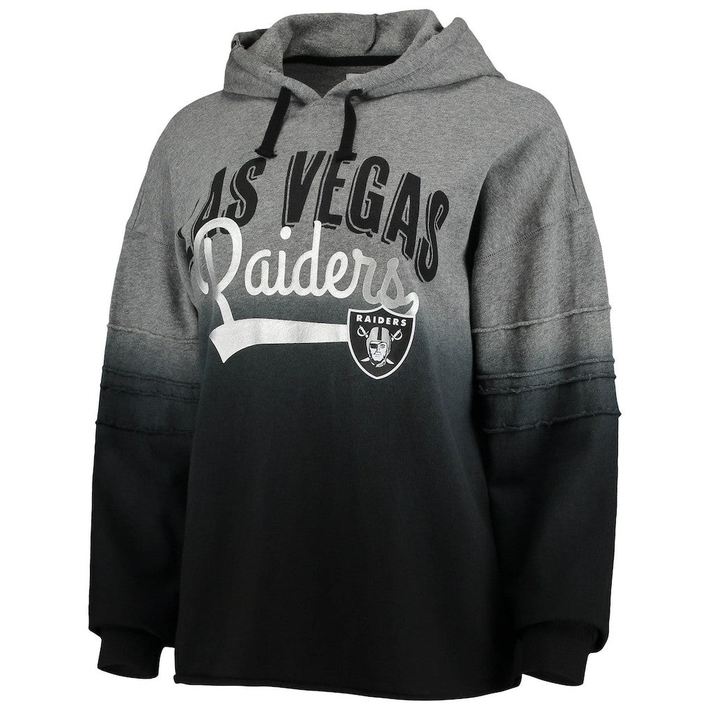 Las Vegas Raiders Touch Women's Superstar Dip-Dye Pullover Hoodie Heathered Gray/Black | NFL