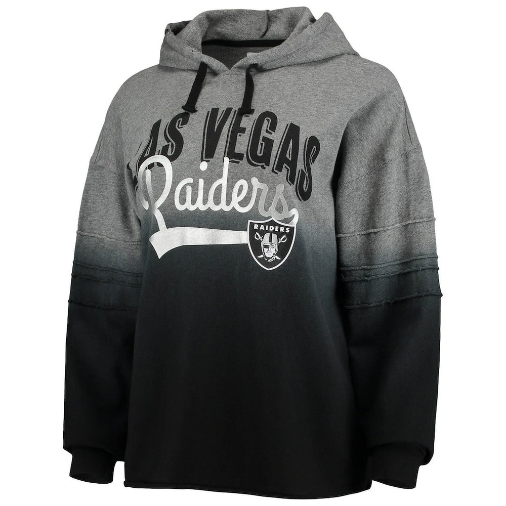 Las Vegas Raiders Touch Women's Superstar Dip-Dye Pullover Hoodie Heathered Gray/Black | NFL