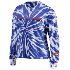 Montreal Canadiens WEAR by Erin Andrews Women's Tie-Dye Long Sleeve T-Shirt - Navy - NHL