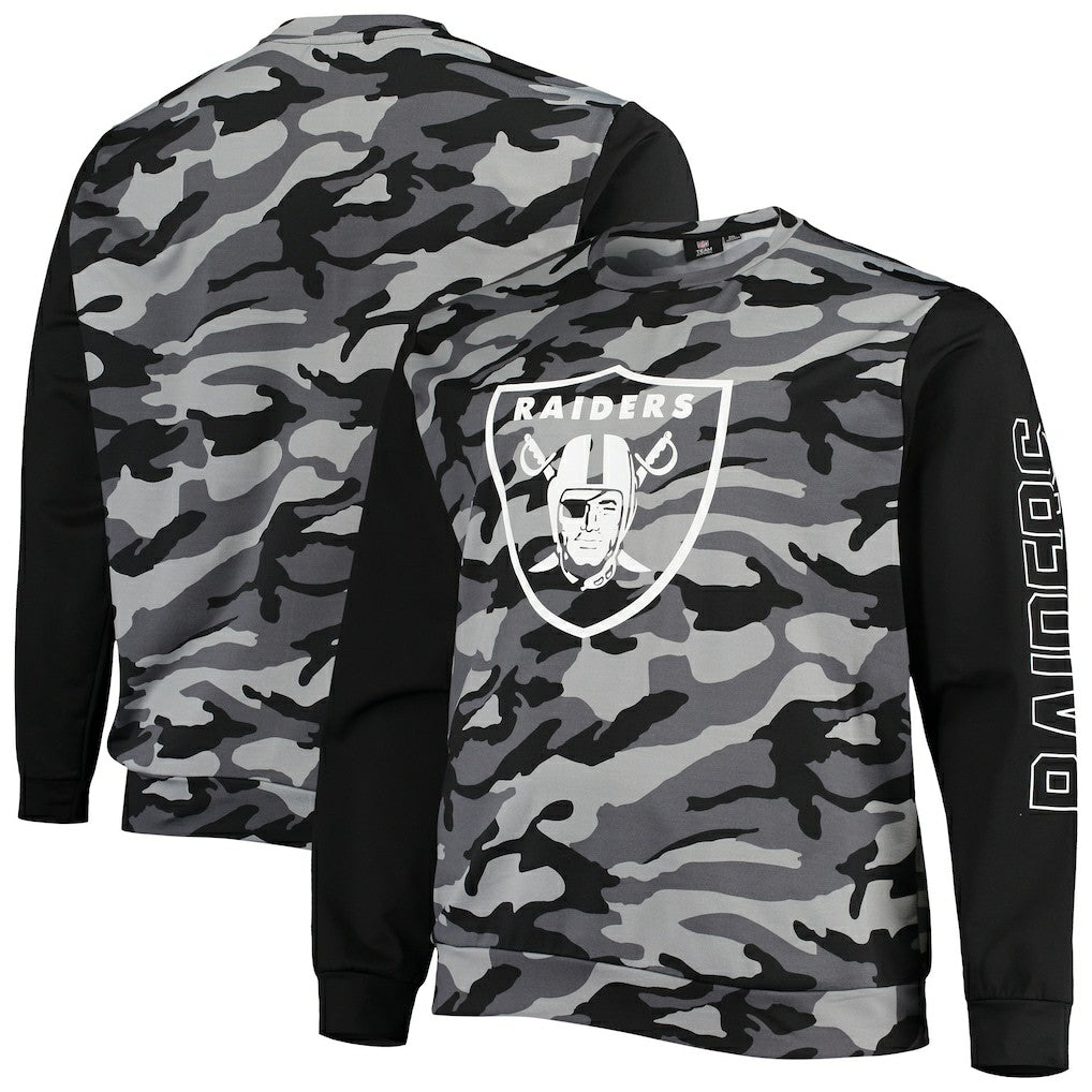 Las Vegas Raiders FOCO Camo Long Sleeve T-Shirt Black | NFL