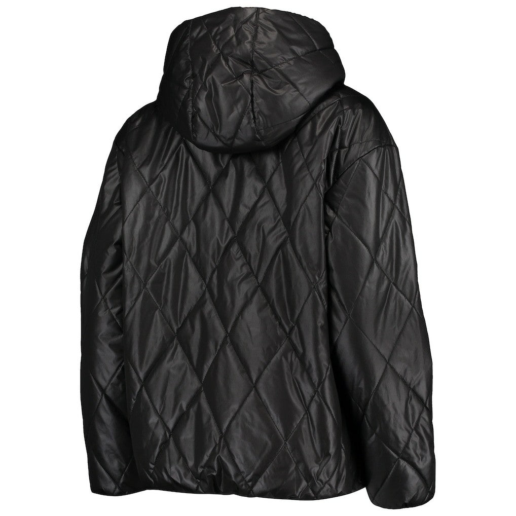 Las Vegas Raiders MSX by Michael Strahan Women's Charlotte Full-Zip Hoodie Puffer Jacket Black | NFL